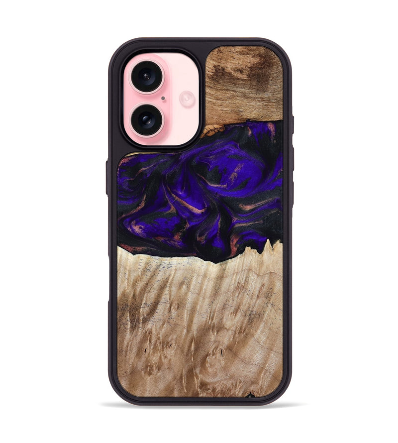 iPhone 16 Wood Phone Case - Ronda (Purple, 810806)