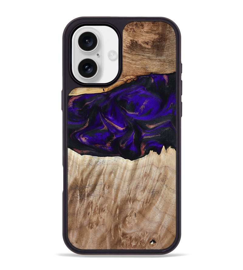 iPhone 16 Plus Wood Phone Case - Ronda (Purple, 810806)