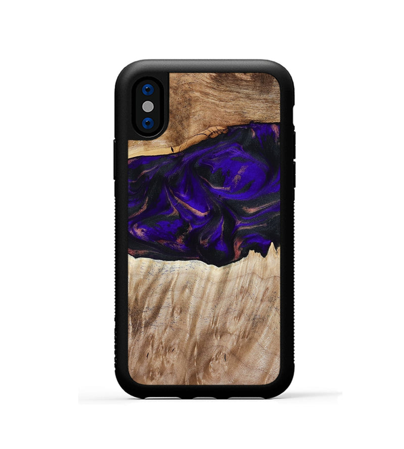 iPhone Xs Wood Phone Case - Ronda (Purple, 810806)