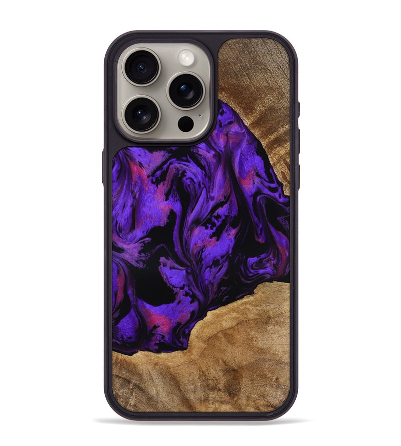 iPhone 15 Pro Max Wood Phone Case - Matilda (Purple, 810807)