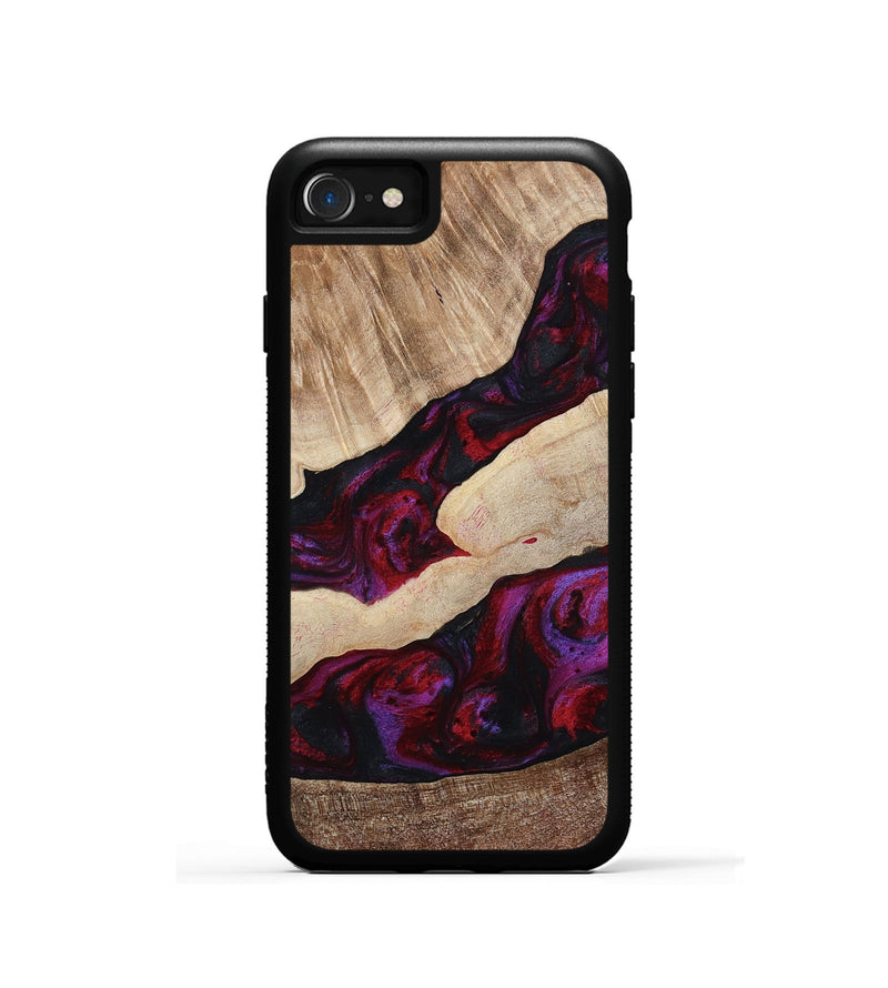iPhone SE Wood Phone Case - Maura (Red, 810812)