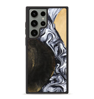 Galaxy S23 Ultra Wood Phone Case - Hedwig (Black & White, 810813)