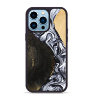 iPhone 14 Pro Max Wood Phone Case - Hedwig (Black & White, 810813)