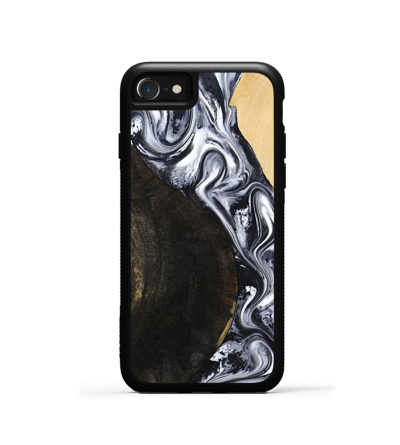 iPhone SE Wood Phone Case - Hedwig (Black & White, 810813)
