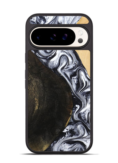 Pixel 9 Pro Wood Phone Case - Hedwig (Black & White, 810813)