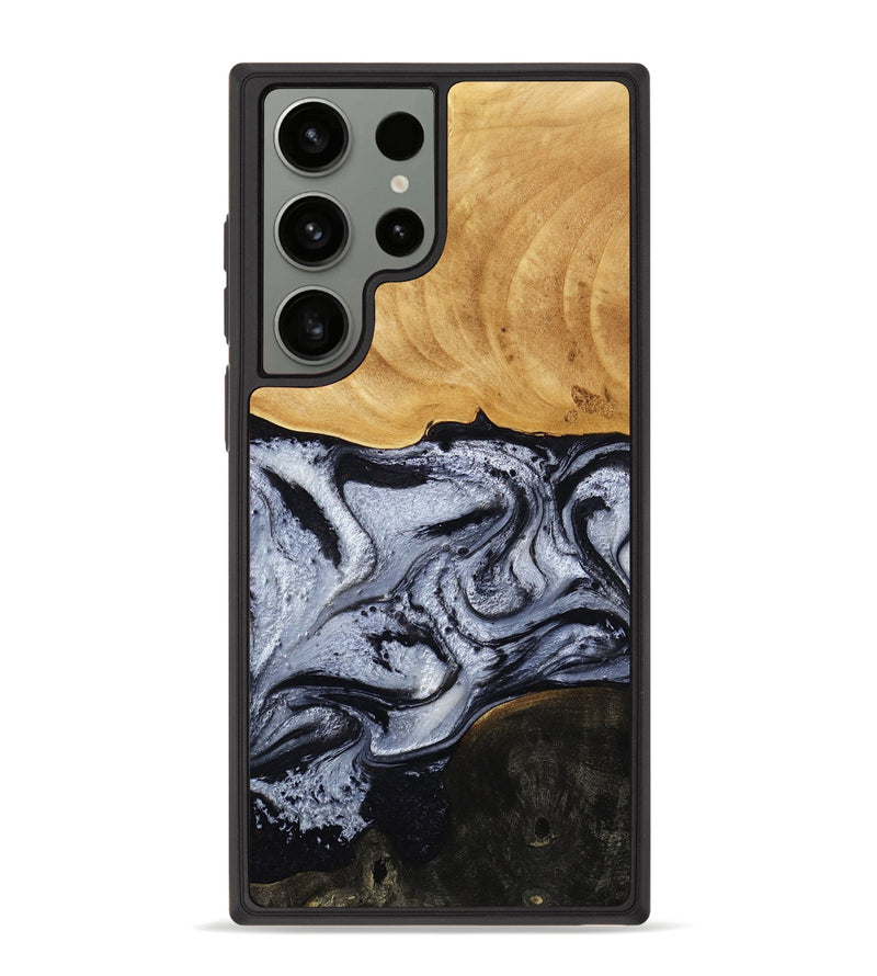 Galaxy S23 Ultra Wood Phone Case - Trace (Black & White, 810814)
