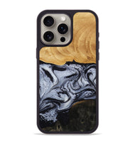 iPhone 15 Pro Max Wood Phone Case - Trace (Black & White, 810814)