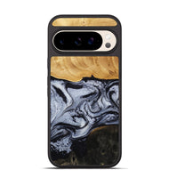 Pixel 10 Wood Phone Case - Trace (Black & White, 810814)