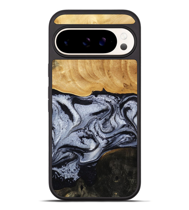 Pixel 10 Pro XL Wood Phone Case - Trace (Black & White, 810814)