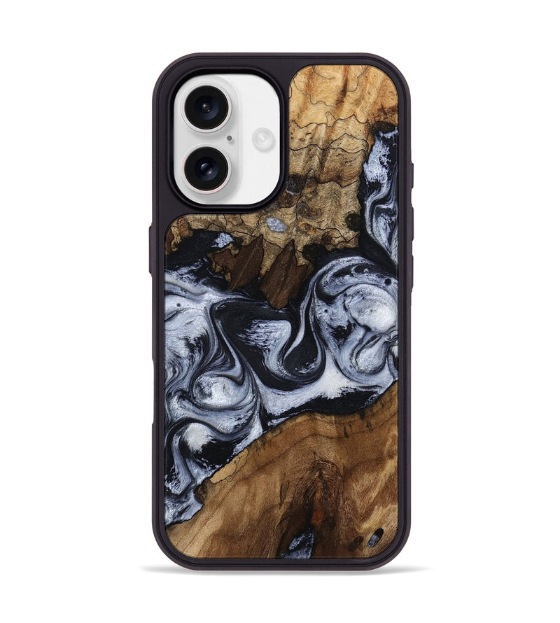 iPhone 17 Wood Phone Case - Arely (Black & White, 810817)