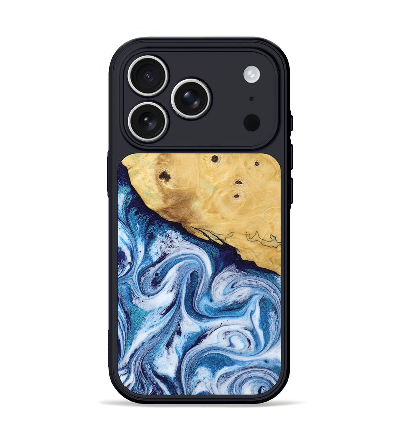 iPhone 17 Pro Wood Phone Case - Cassie (Blue, 810822)