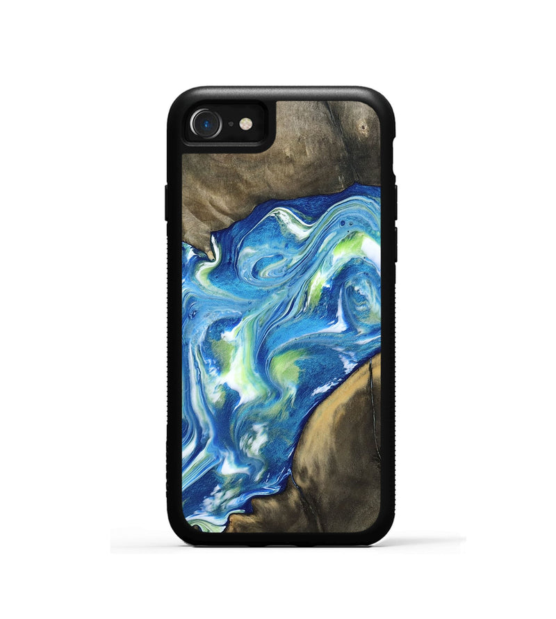 iPhone SE Wood Phone Case - Ethel (Blue, 810827)