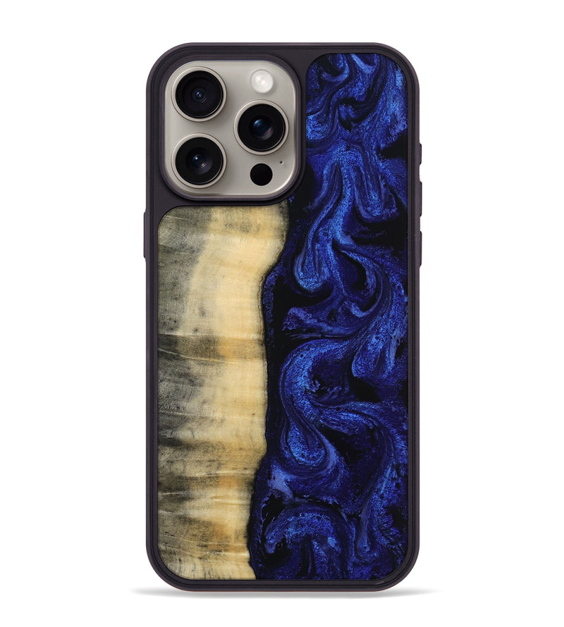 iPhone 15 Pro Max Wood Phone Case - Cori (Blue, 810906)