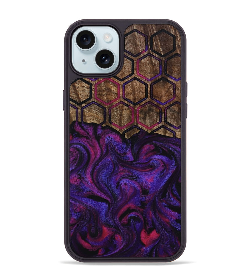 iPhone 15 Plus Wood Phone Case - Ahmir (Pattern, 810907)