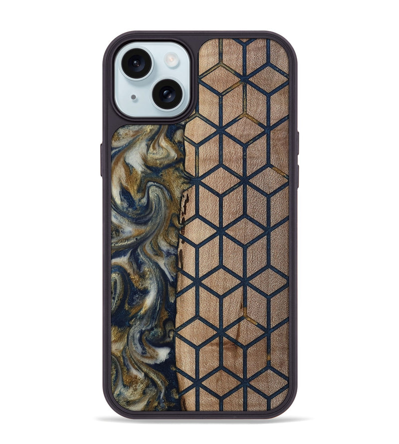iPhone 15 Plus Wood Phone Case - Tyree (Pattern, 810912)