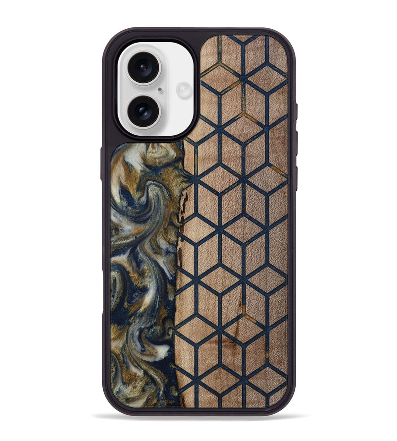 iPhone 16 Plus Wood Phone Case - Tyree (Pattern, 810912)