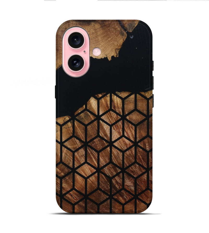 iPhone 16 Wood Live Edge Phone Case - Kahlil (Pattern, 811027)