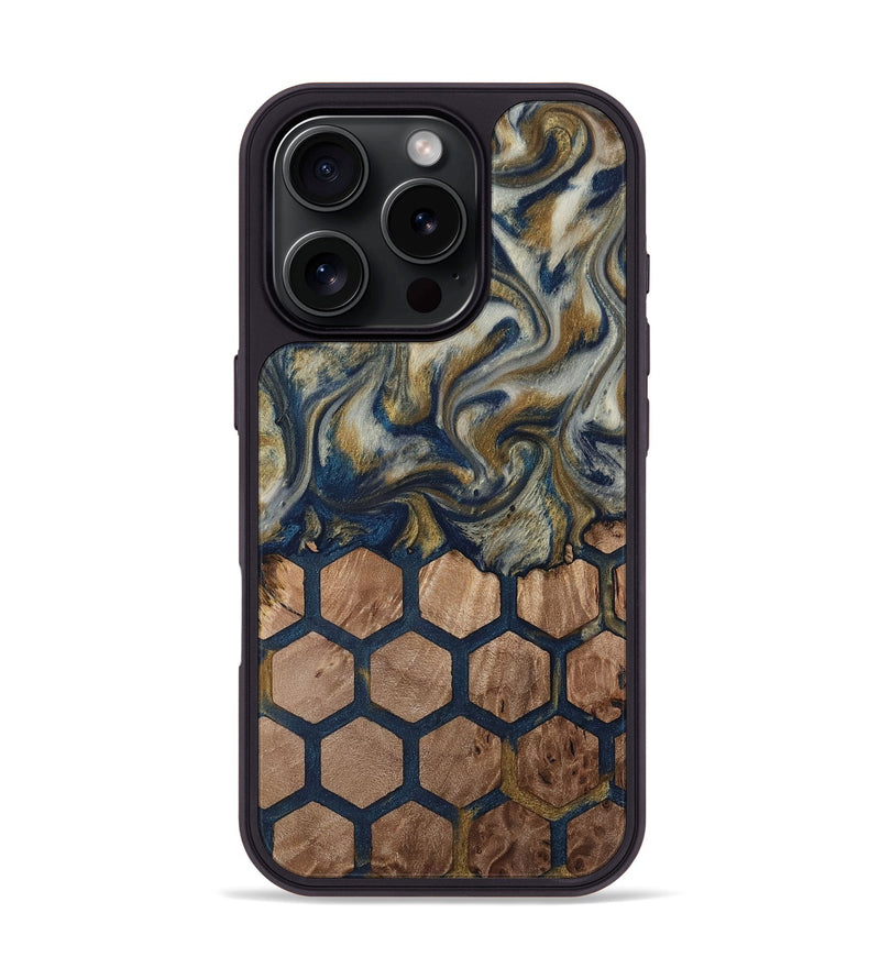 iPhone 16 Pro Wood Phone Case - Kari (Pattern, 811055)