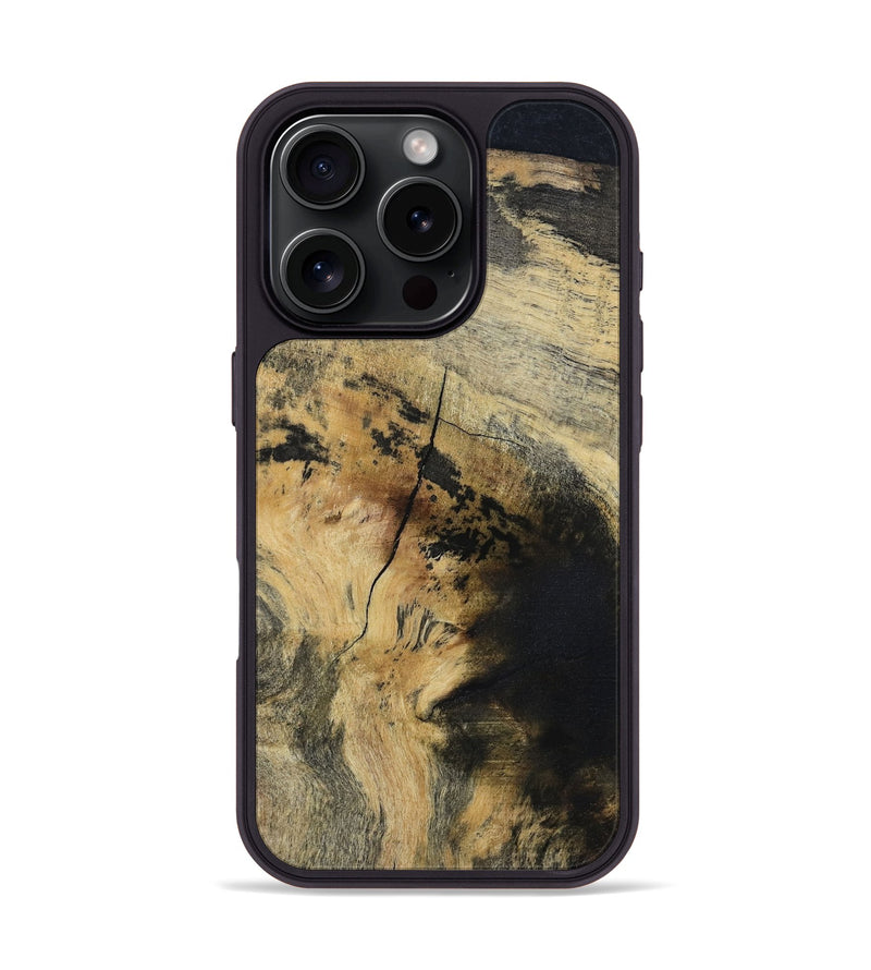 iPhone 16 Pro Wood Phone Case - Carmen (Wood Burl, 811061)