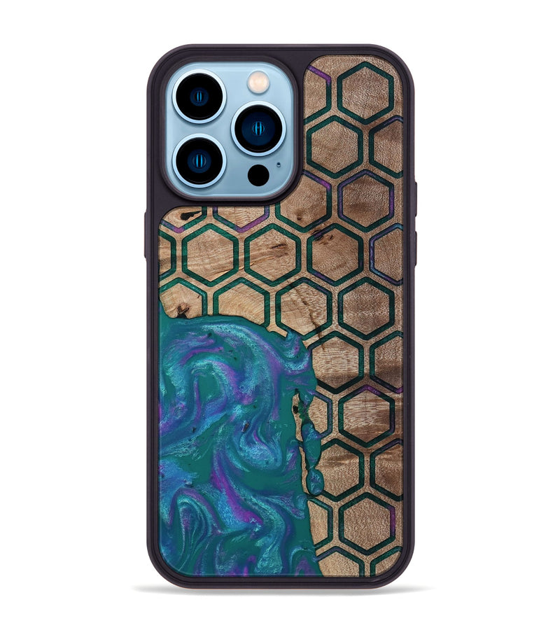 iPhone 14 Pro Max Wood Phone Case - Sim (Pattern, 811083)