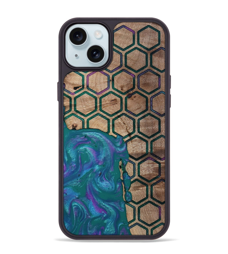 iPhone 15 Plus Wood Phone Case - Sim (Pattern, 811083)