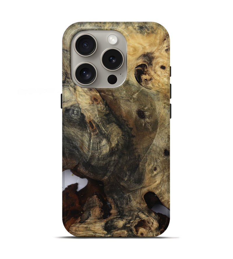 iPhone 16 Pro Wood Live Edge Phone Case - Azariah (Wood Burl, 811128)