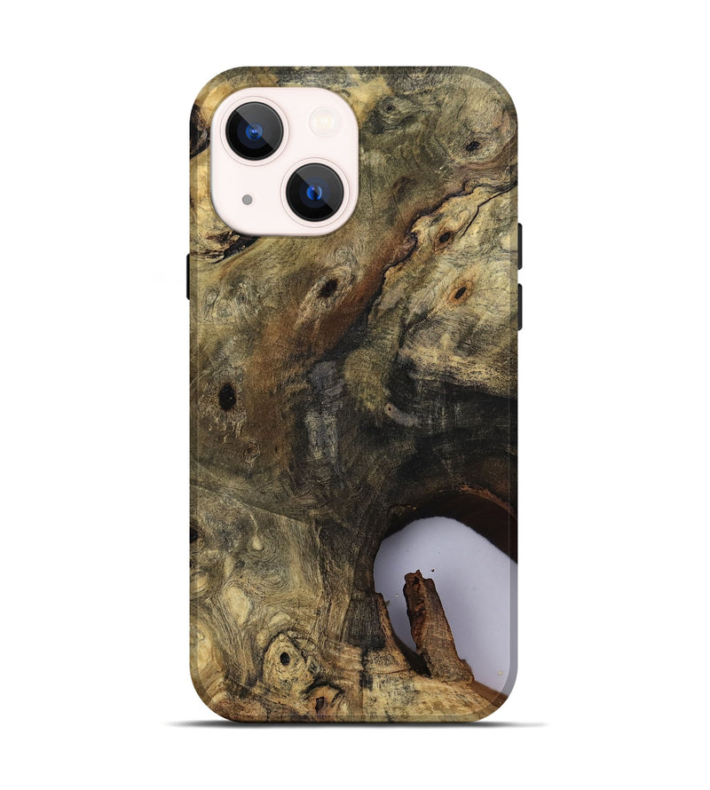 iPhone 14 Wood Live Edge Phone Case - River (Clear, 811132)