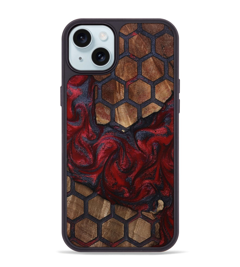 iPhone 15 Plus Wood Phone Case - Yamilet (Pattern, 811189)