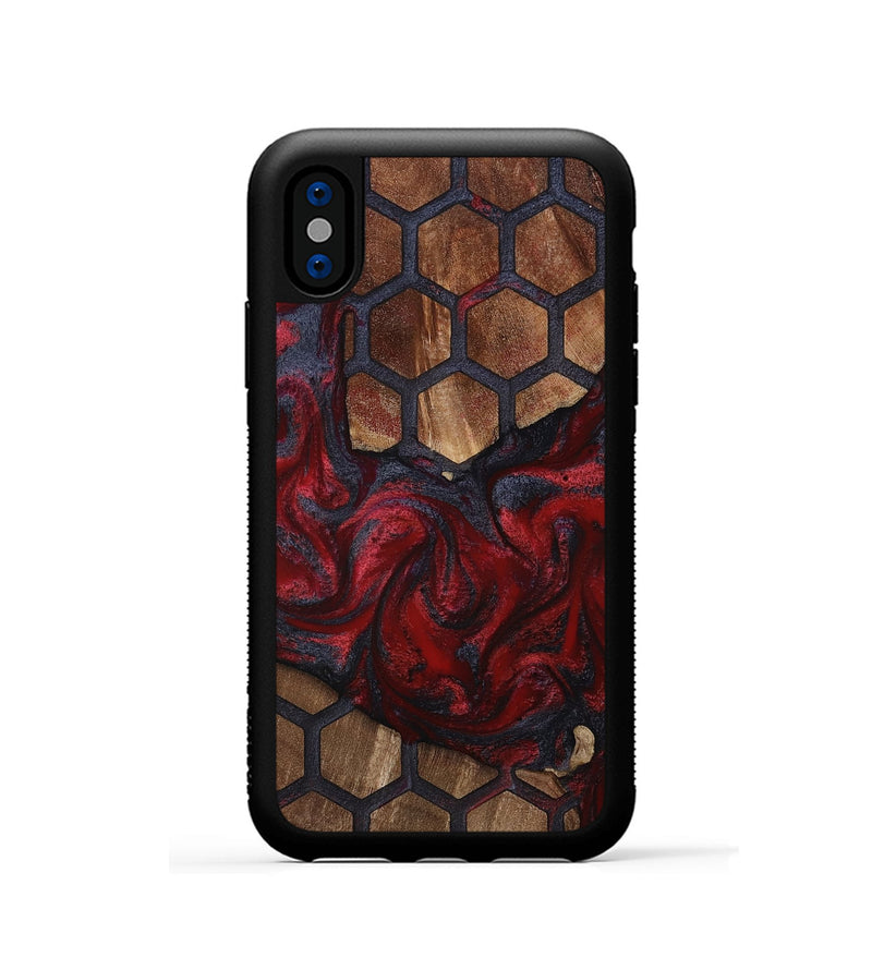 iPhone Xs Wood Phone Case - Yamilet (Pattern, 811189)