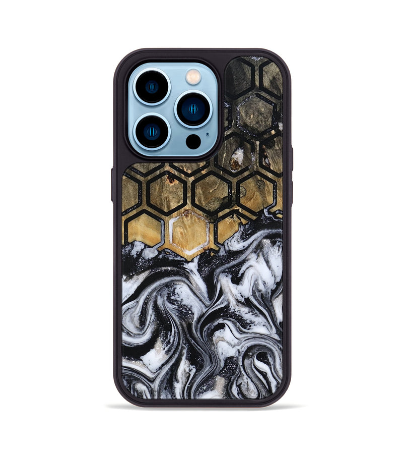 iPhone 14 Pro Wood Phone Case - Lisha (Pattern, 811190)