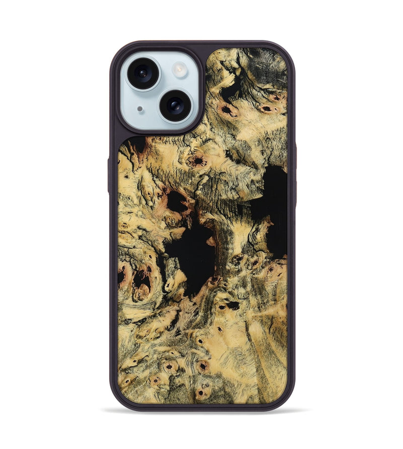 iPhone 15 Wood Phone Case - Mayra (Wood Burl, 811200)