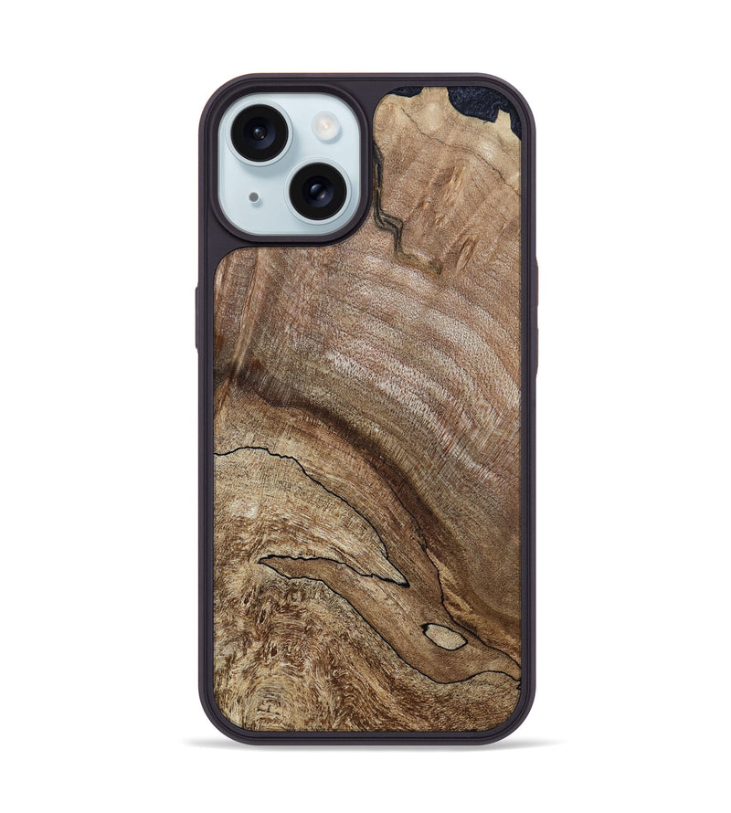 iPhone 15 Wood Phone Case - Boaz (Wood Burl, 811205)