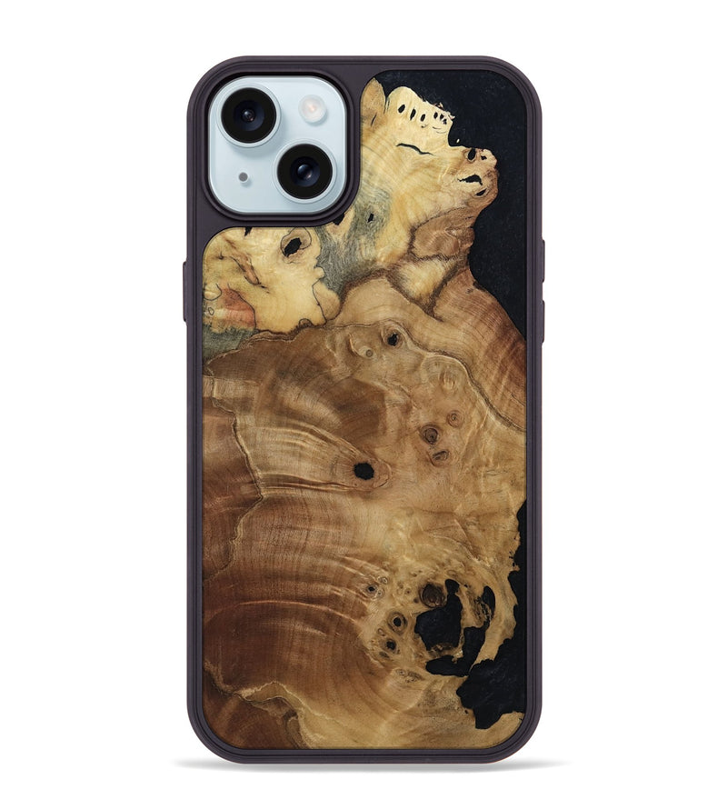 iPhone 15 Plus Wood Phone Case - Ximena (Wood Burl, 811206)