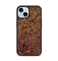 iPhone 15 Wood Phone Case - Onyx (Wood Burl, 811208)