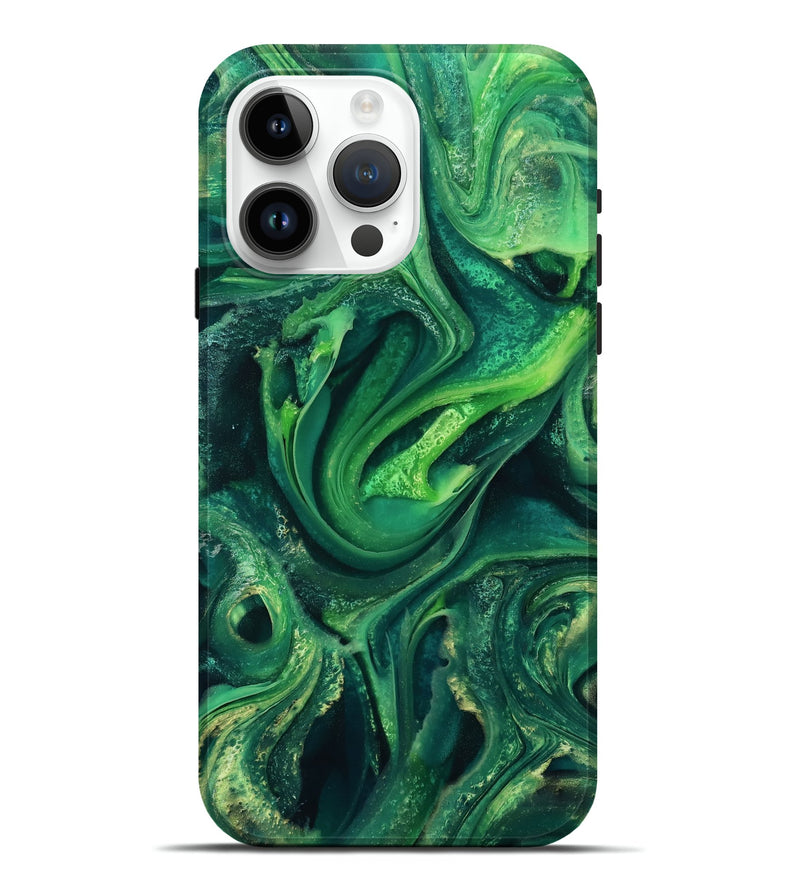 iPhone 15 Pro Max ResinArt Live Edge Phone Case - Yosef (Green, 811214)
