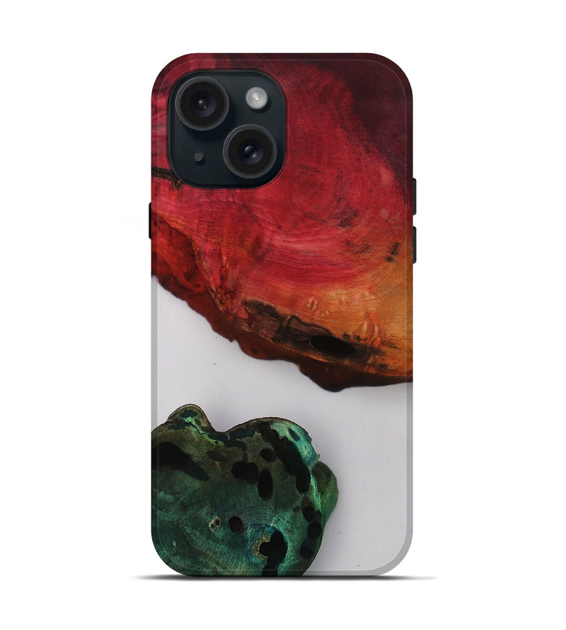 iPhone 15 Wood Live Edge Phone Case - Mckenna (Clear, 811215)