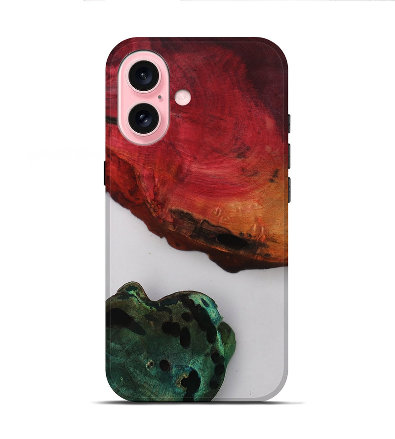 iPhone 16 Wood Live Edge Phone Case - Mckenna (Clear, 811215)