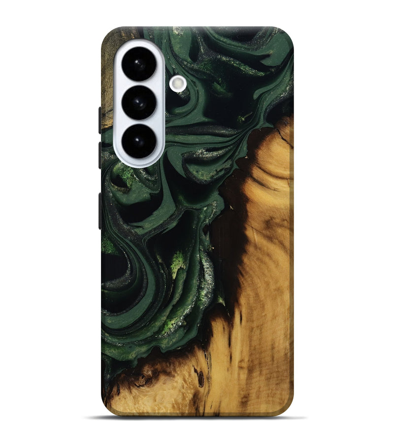 Galaxy S26 Plus Wood Live Edge Phone Case - Erin (Green, 811217)