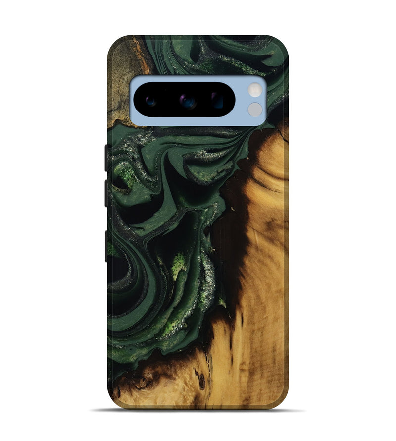 Pixel 8 Pro Wood Live Edge Phone Case - Erin (Green, 811217)