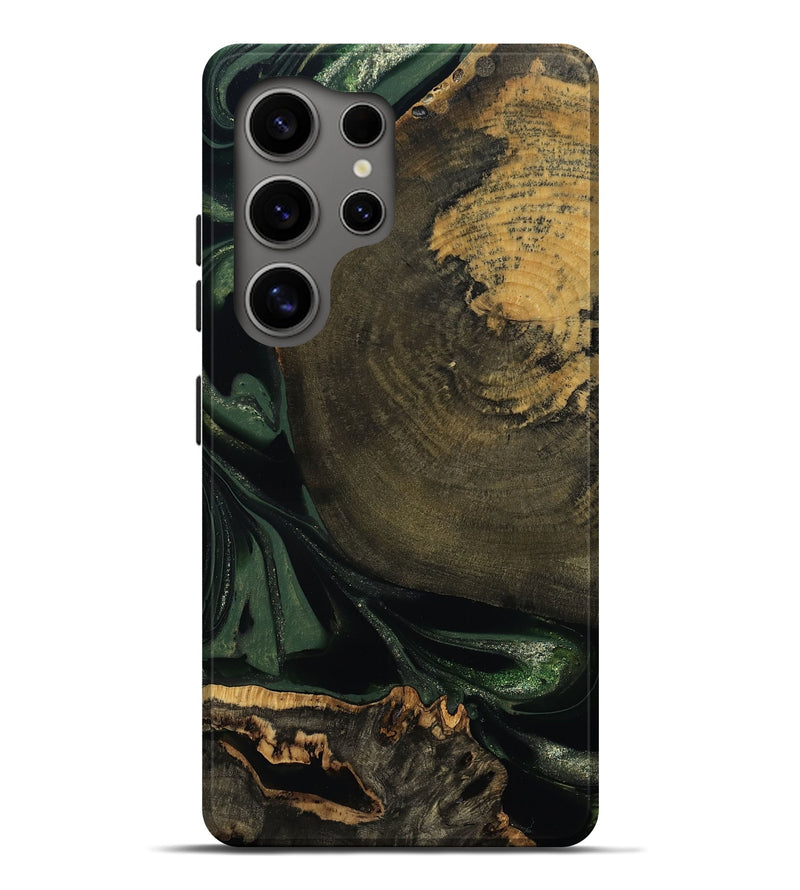 Galaxy S25 Ultra Wood Live Edge Phone Case - Madonna (Green, 811220)