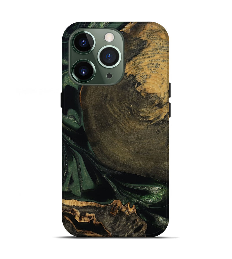 iPhone 13 Pro Wood Live Edge Phone Case - Madonna (Green, 811220)