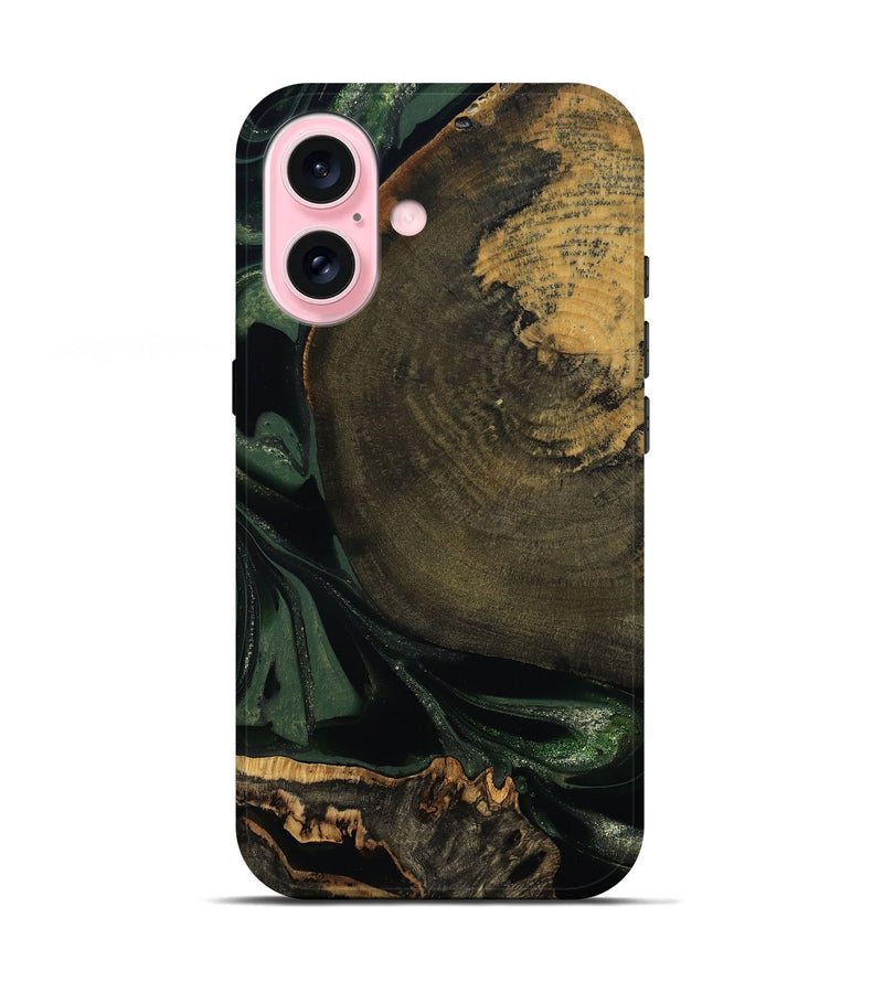 iPhone 17 Wood Live Edge Phone Case - Madonna (Green, 811220)