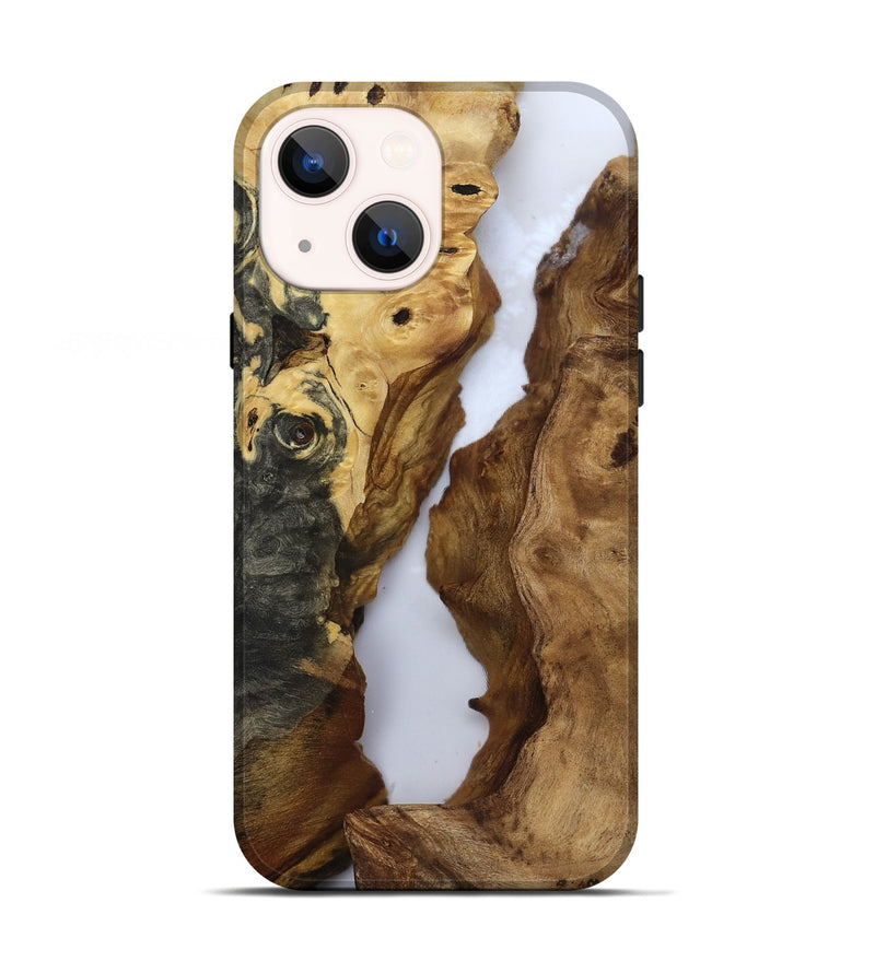 iPhone 13 Wood Live Edge Phone Case - Theron (Clear, 811222)