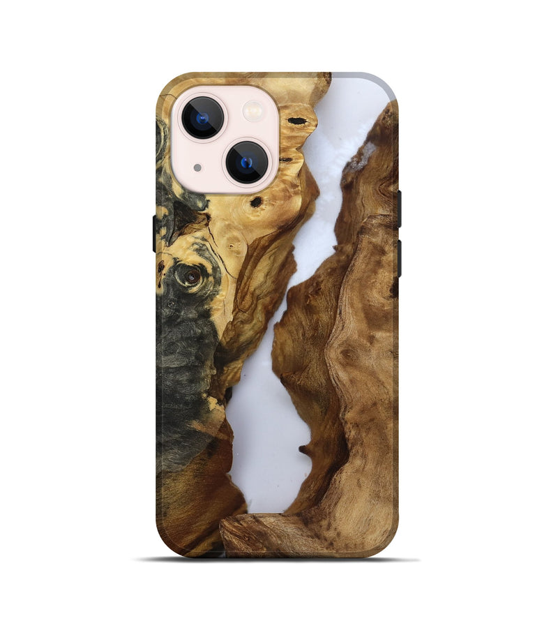 iPhone 13 mini Wood Live Edge Phone Case - Theron (Clear, 811222)