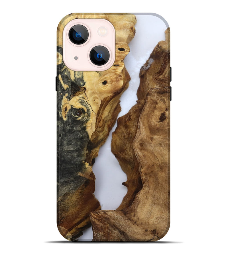 iPhone 14 Plus Wood Live Edge Phone Case - Theron (Clear, 811222)