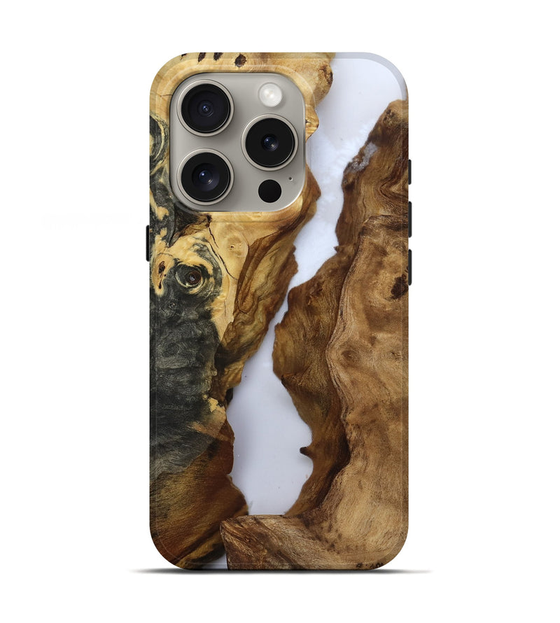 iPhone 16 Pro Wood Live Edge Phone Case - Theron (Clear, 811222)