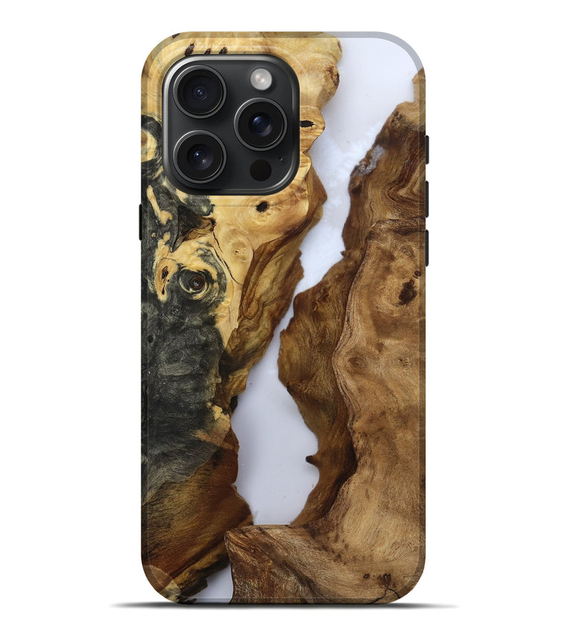 iPhone 16 Pro Max Wood Live Edge Phone Case - Theron (Clear, 811222)