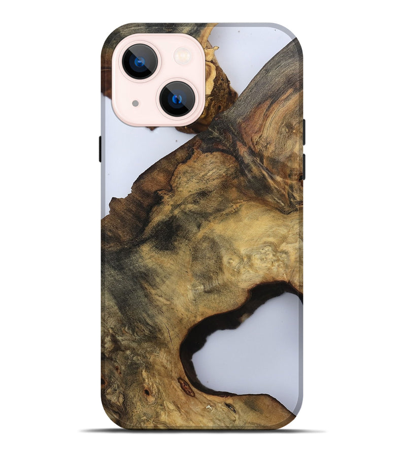iPhone 14 Plus Wood Live Edge Phone Case - Gianna (Clear, 811225)