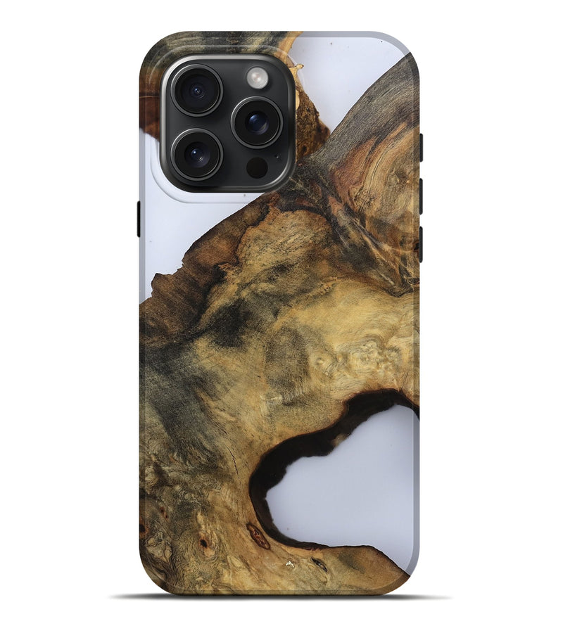 iPhone 16 Pro Max Wood Live Edge Phone Case - Gianna (Clear, 811225)