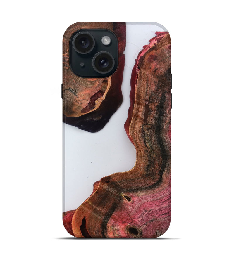 iPhone 15 Wood Live Edge Phone Case - Terence (Clear, 811226)